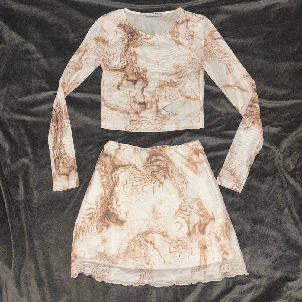 Sophie Rue sheer skirt and top set